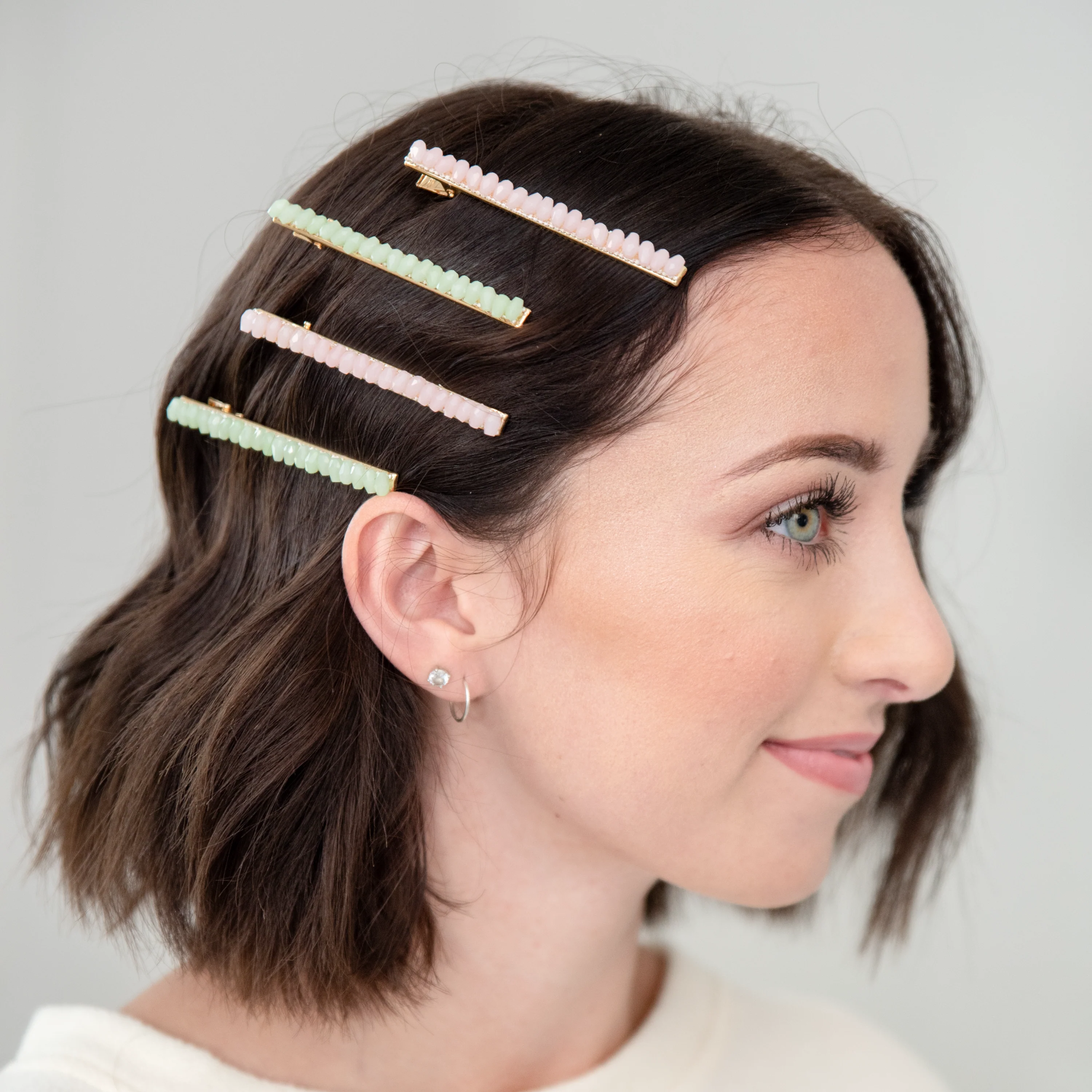 Beaded Hair Clips Mint - Image 7