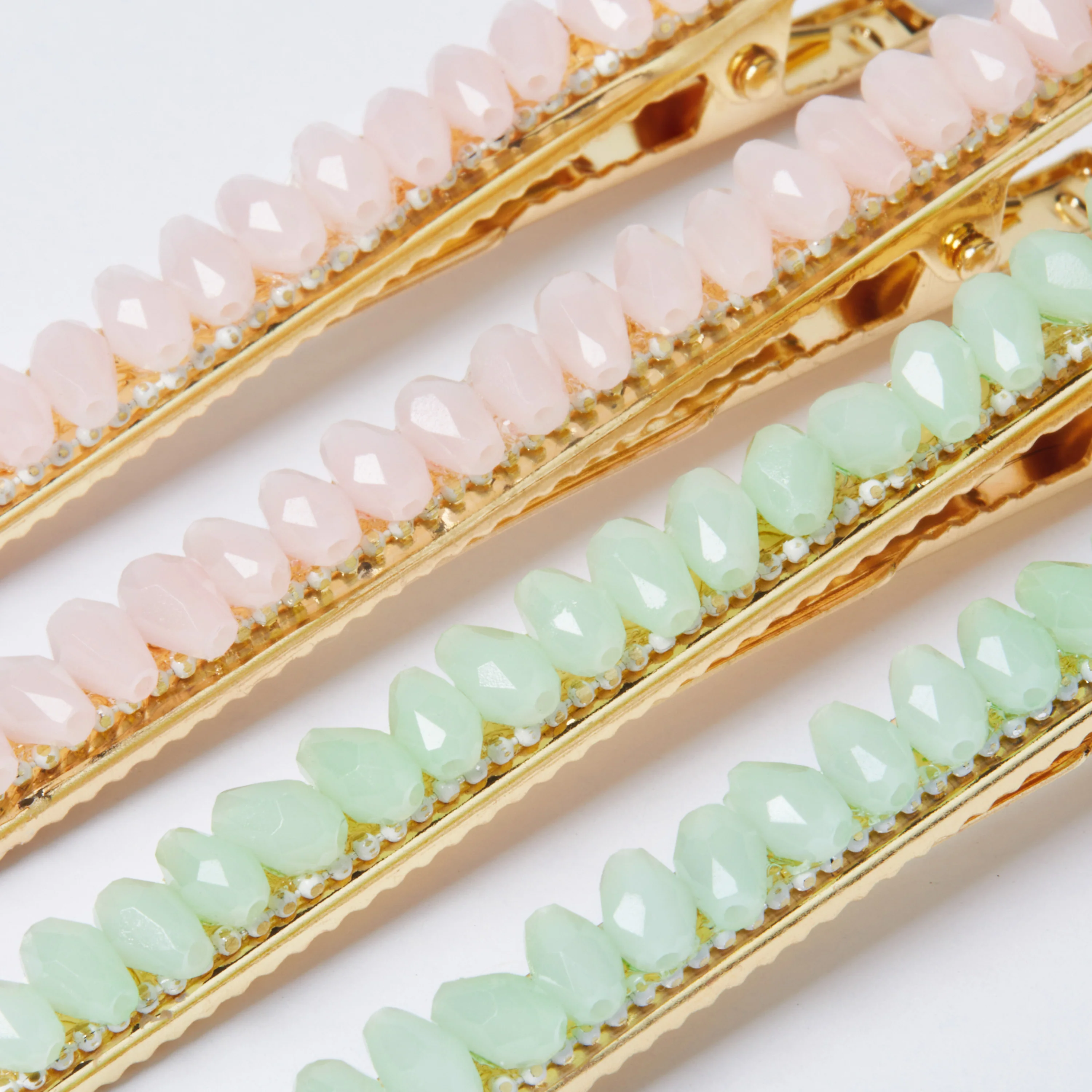 Beaded Hair Clips Pink - Image 3