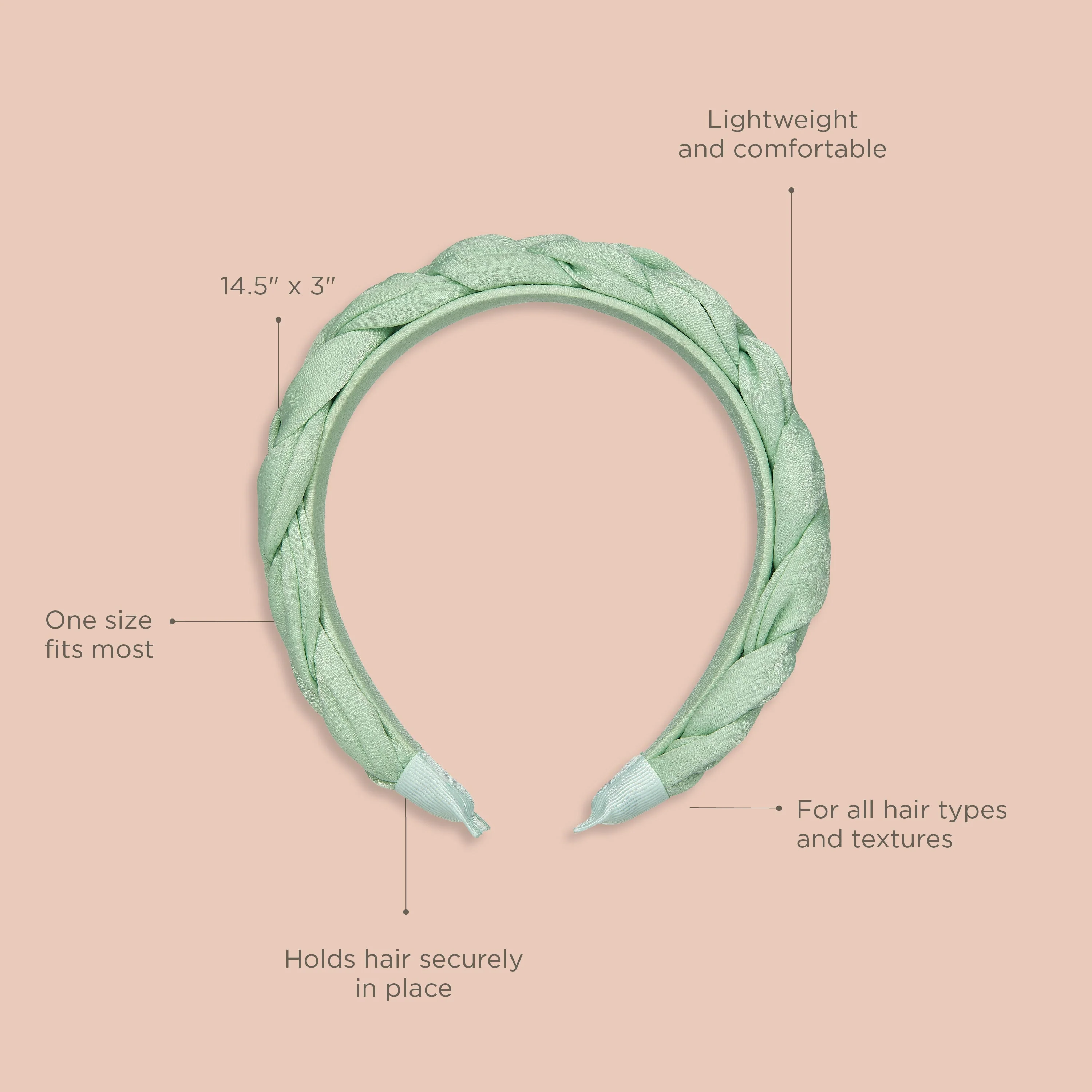 Braided Headband Mint - Image 5