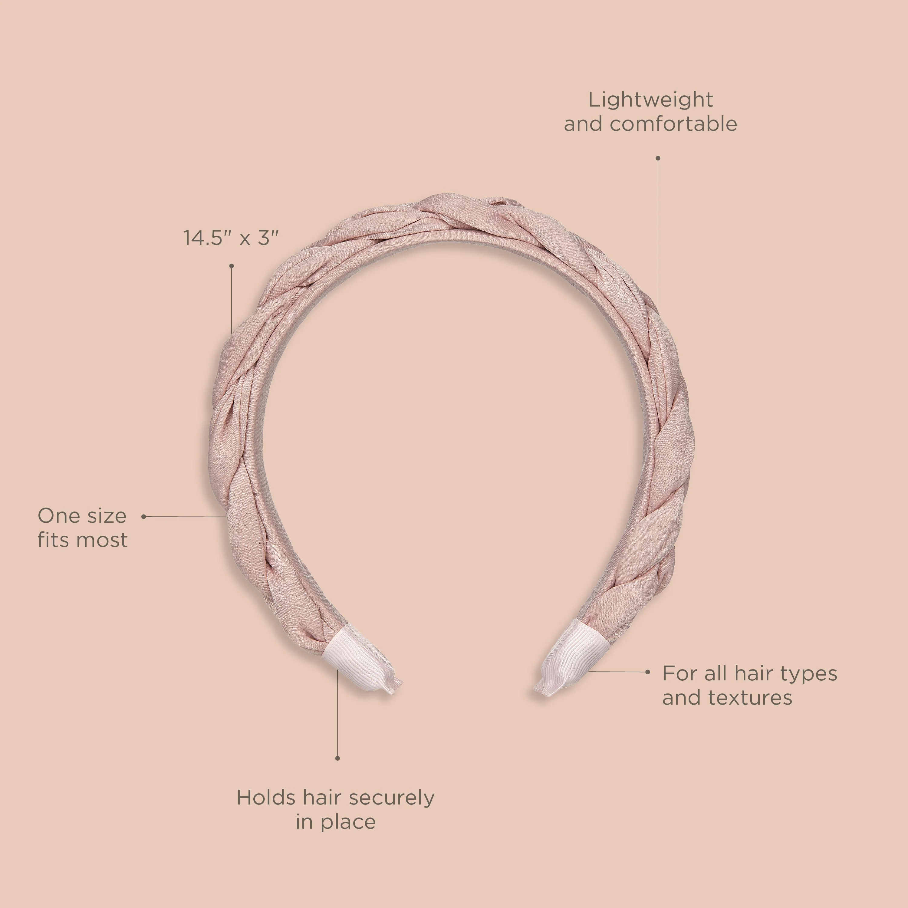 Braided Headband Pink - Image 5