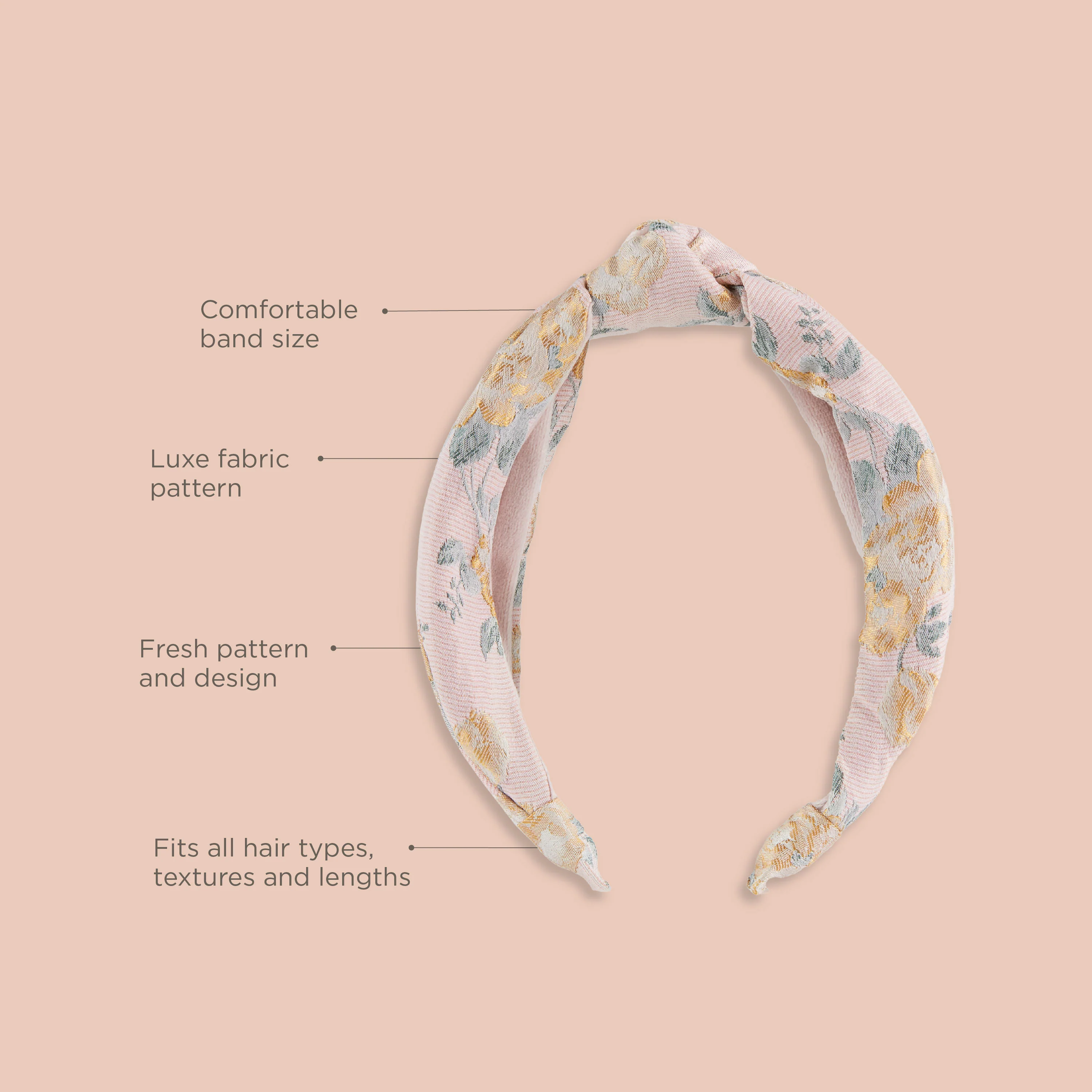 Brocade Headband - Pink - Image 4