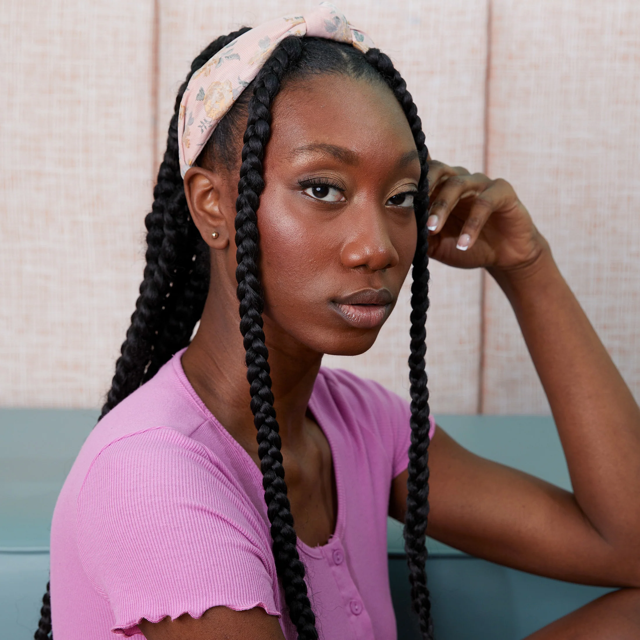 Brocade Headband - Pink - Image 7