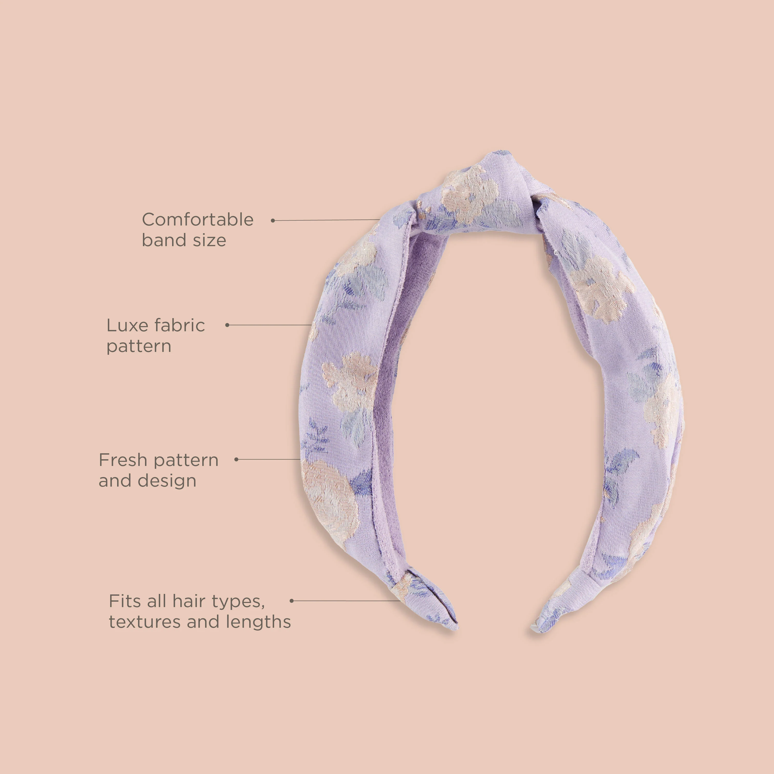 Brocade Headband - Purple - Image 4