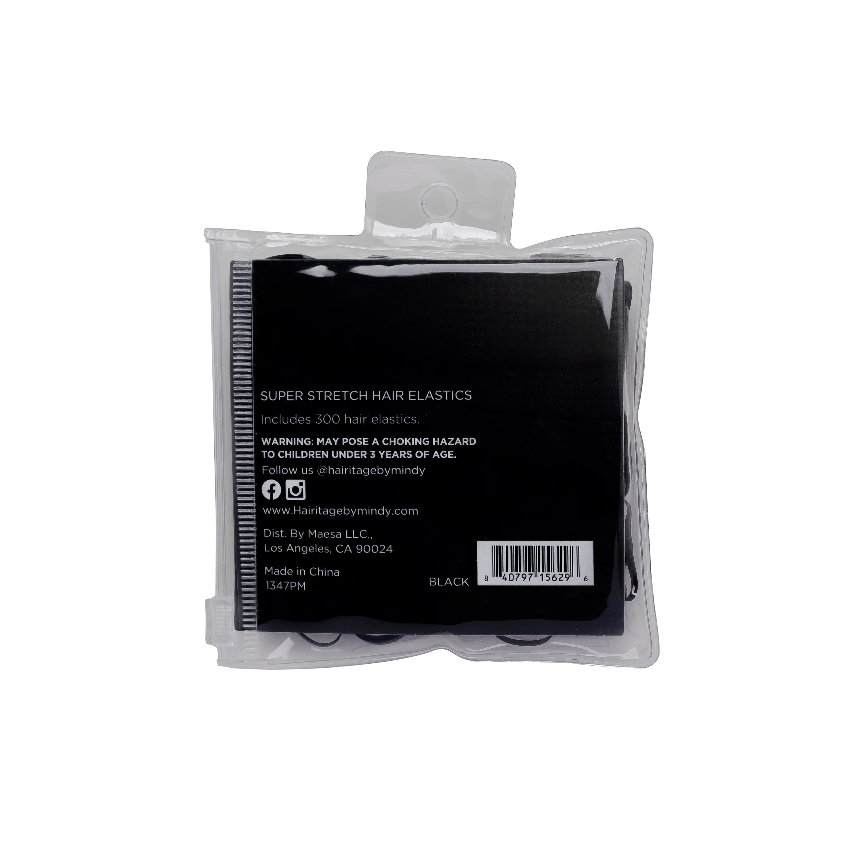 Super Stretchy, Hair Elastic Rubber Bands – Snag Free Damage Free, Black - Image 3