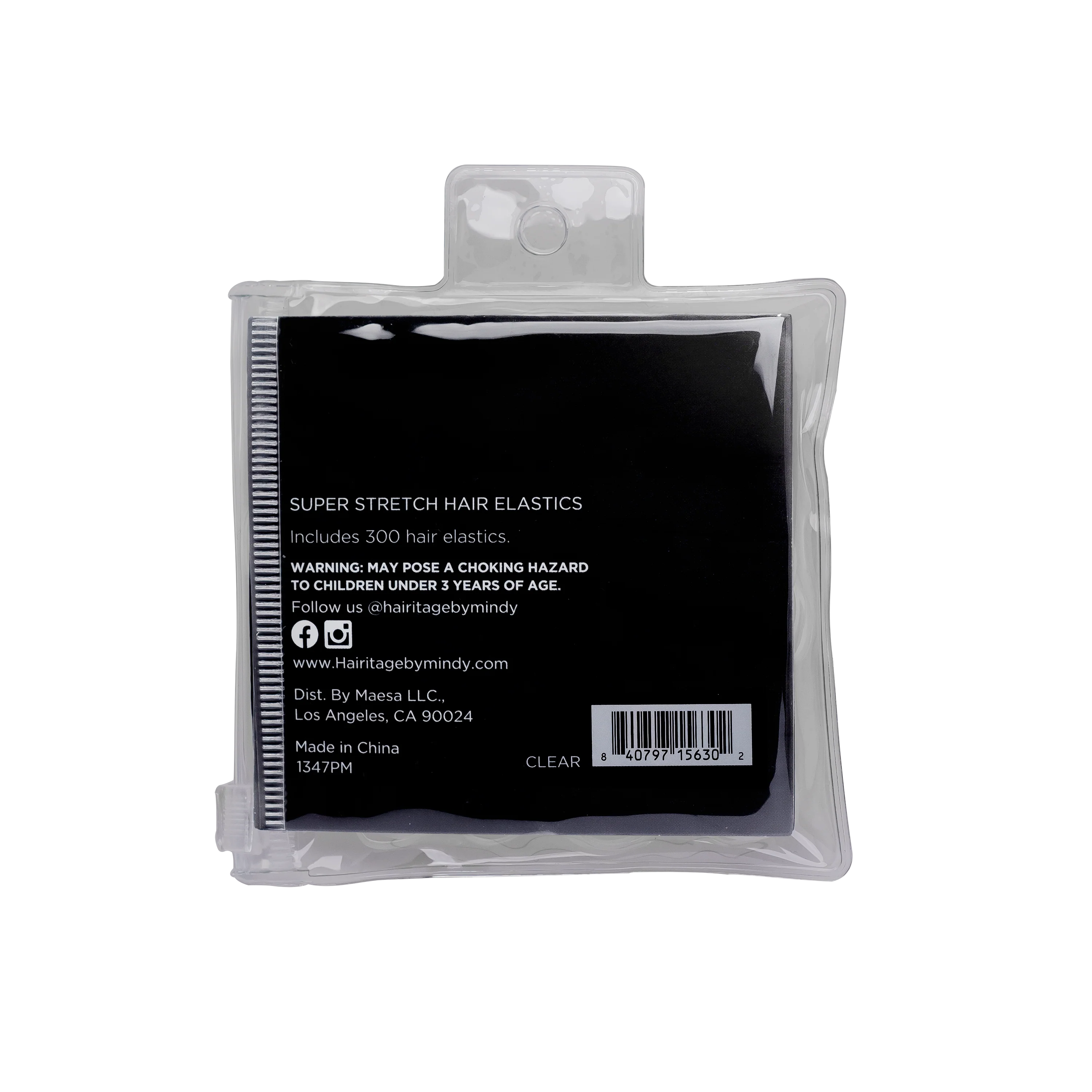 Super Stretchy, Hair Elastic Rubber Bands – Snag Free Damage Free, Clear - Image 3