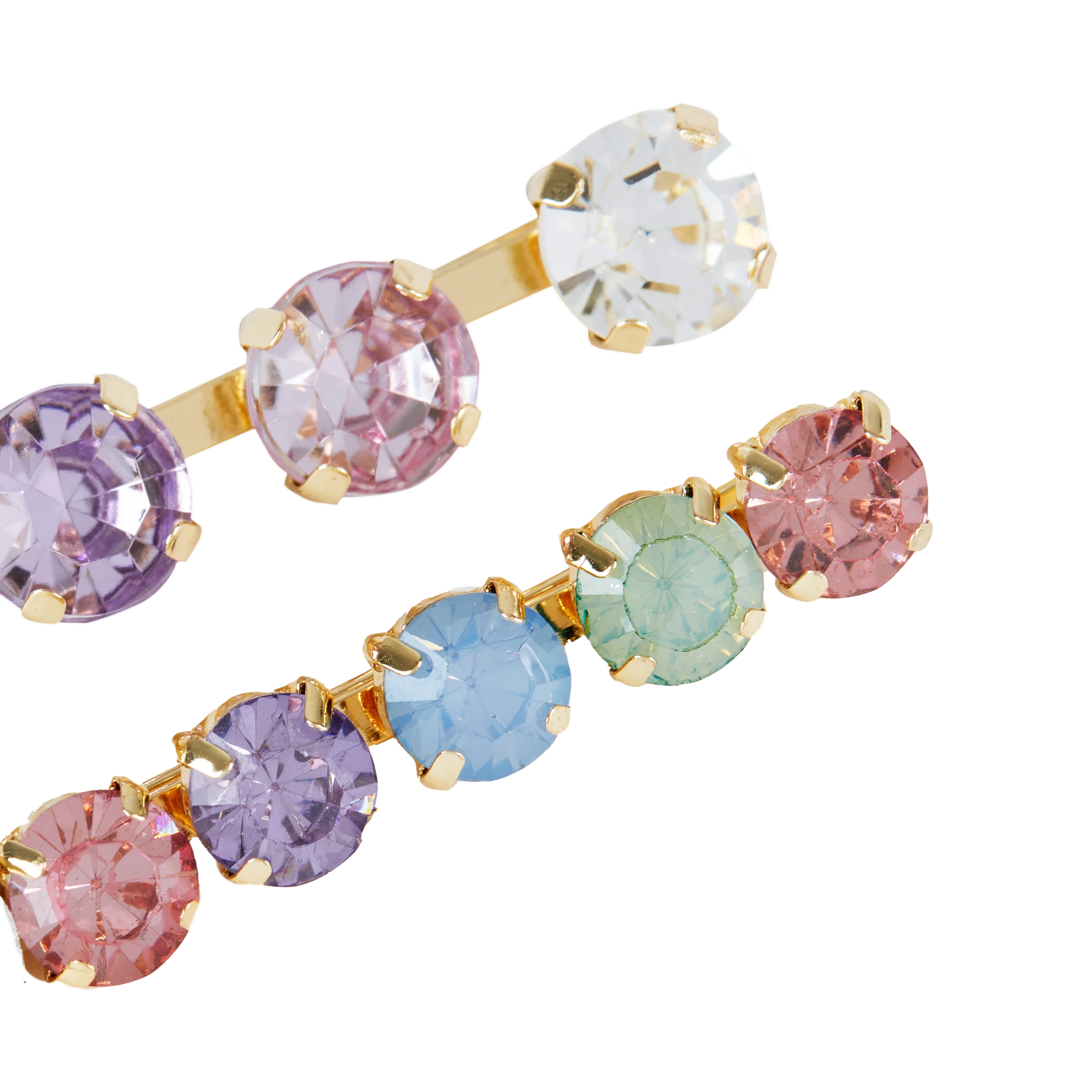 Jeweled Bobby Pins - 2 pack Multicolor/Gold - Image 3