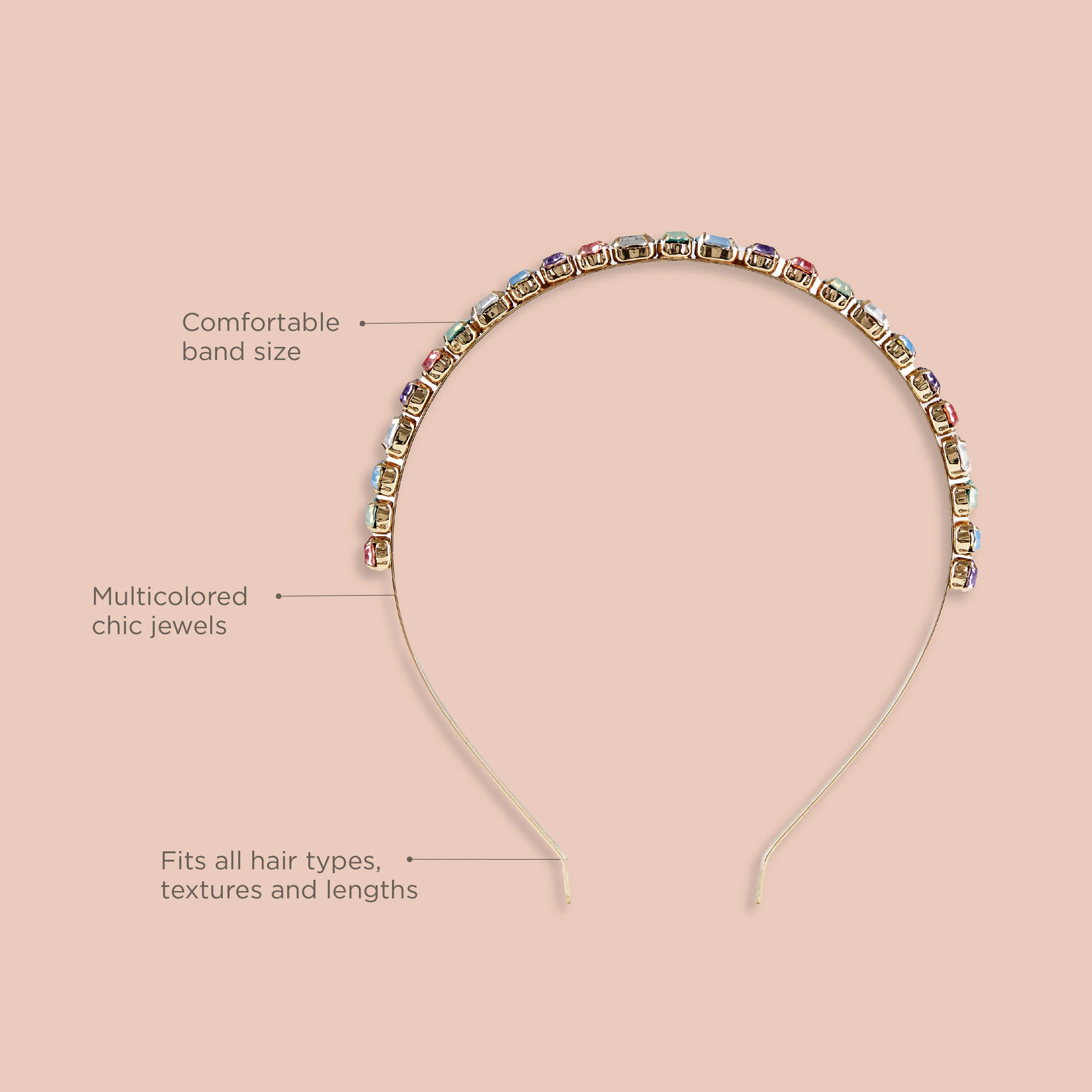Jeweled Headband - Multicolor - Image 5