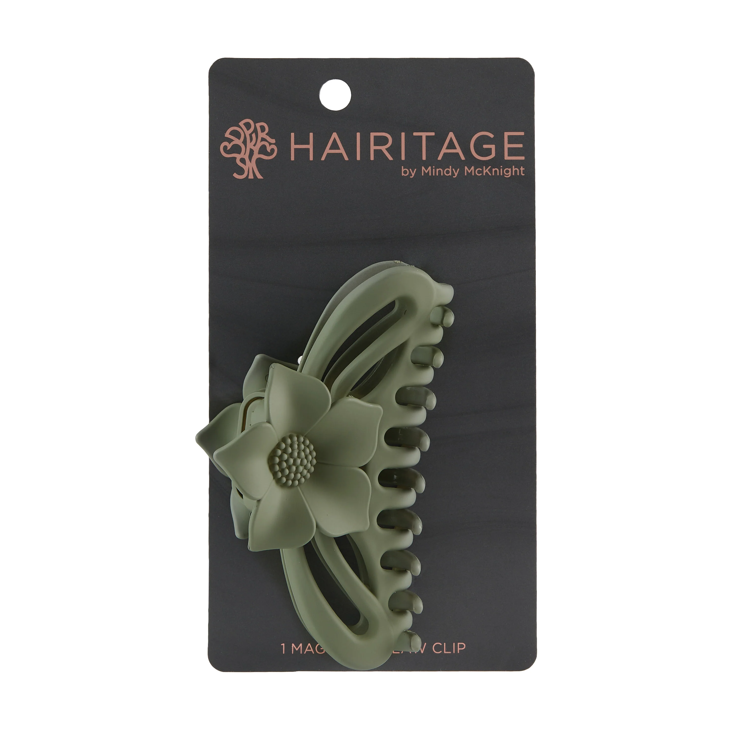 Magnolia Claw Clip - Green - Image 2