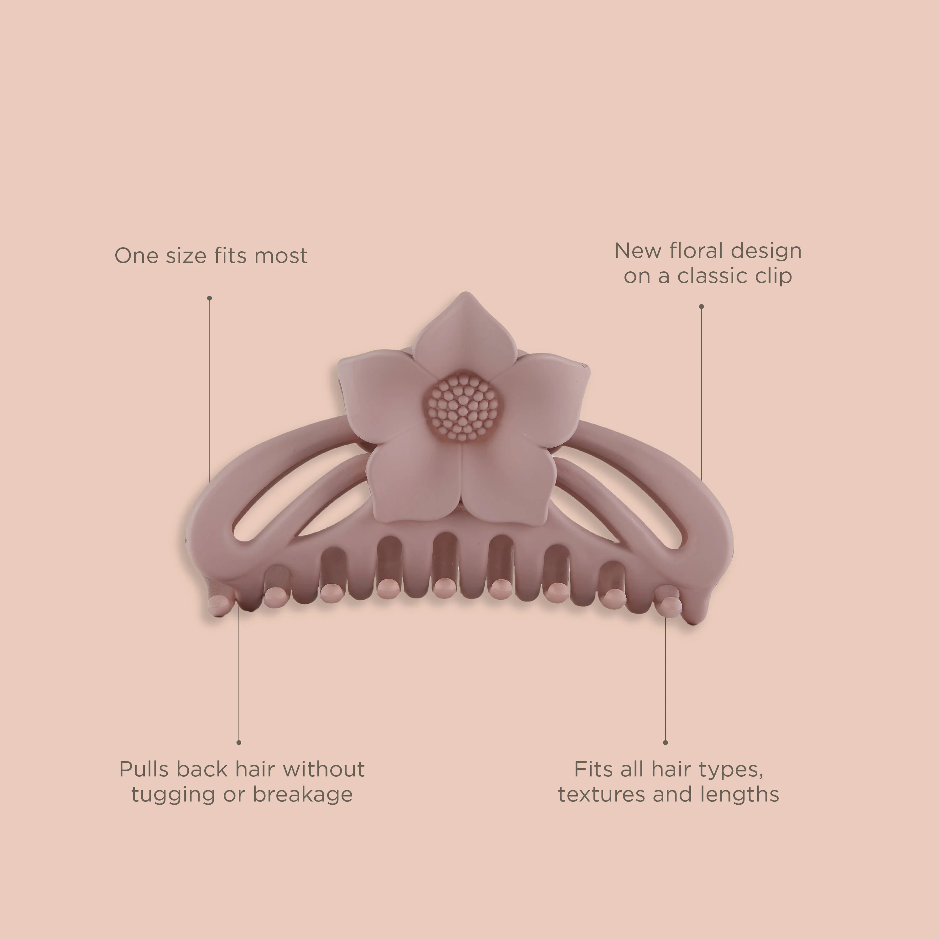 Magnolia Claw Clip - Purple - Image 4