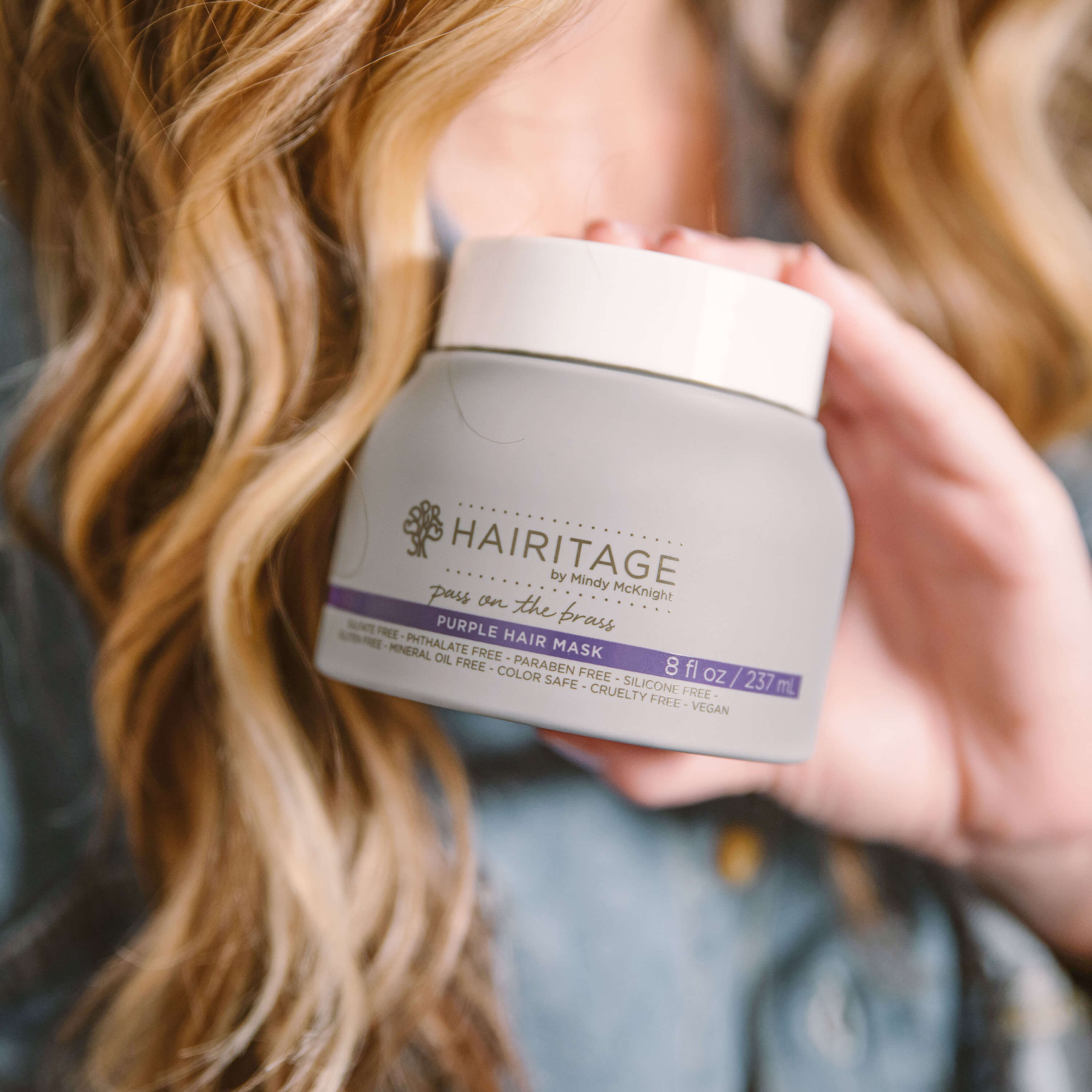 Pass on the Brass Purple Hair Mask for Color Treated Hair - Image 3