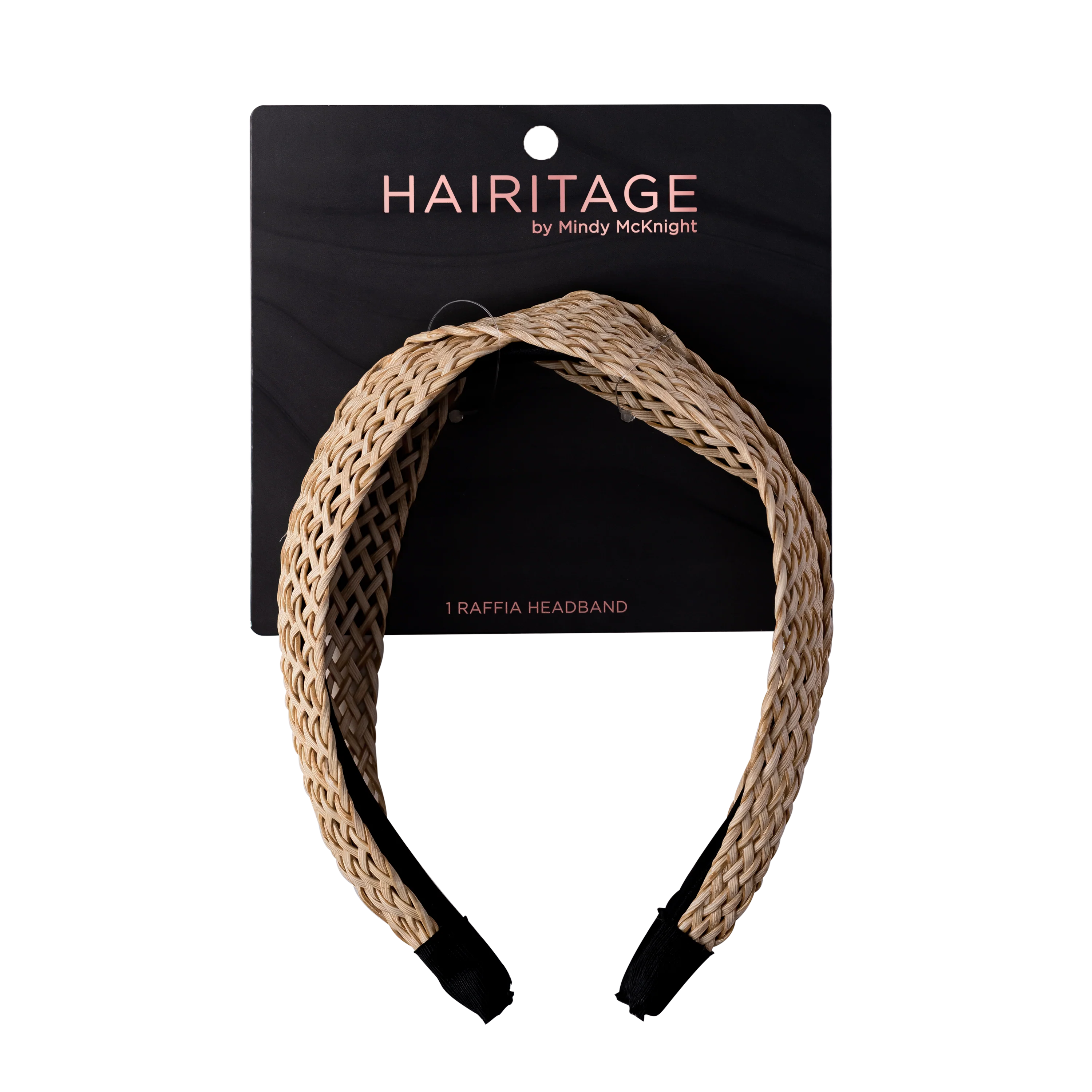 Take Me to the Beach Raffia Headband, Tan/Natural - Image 2