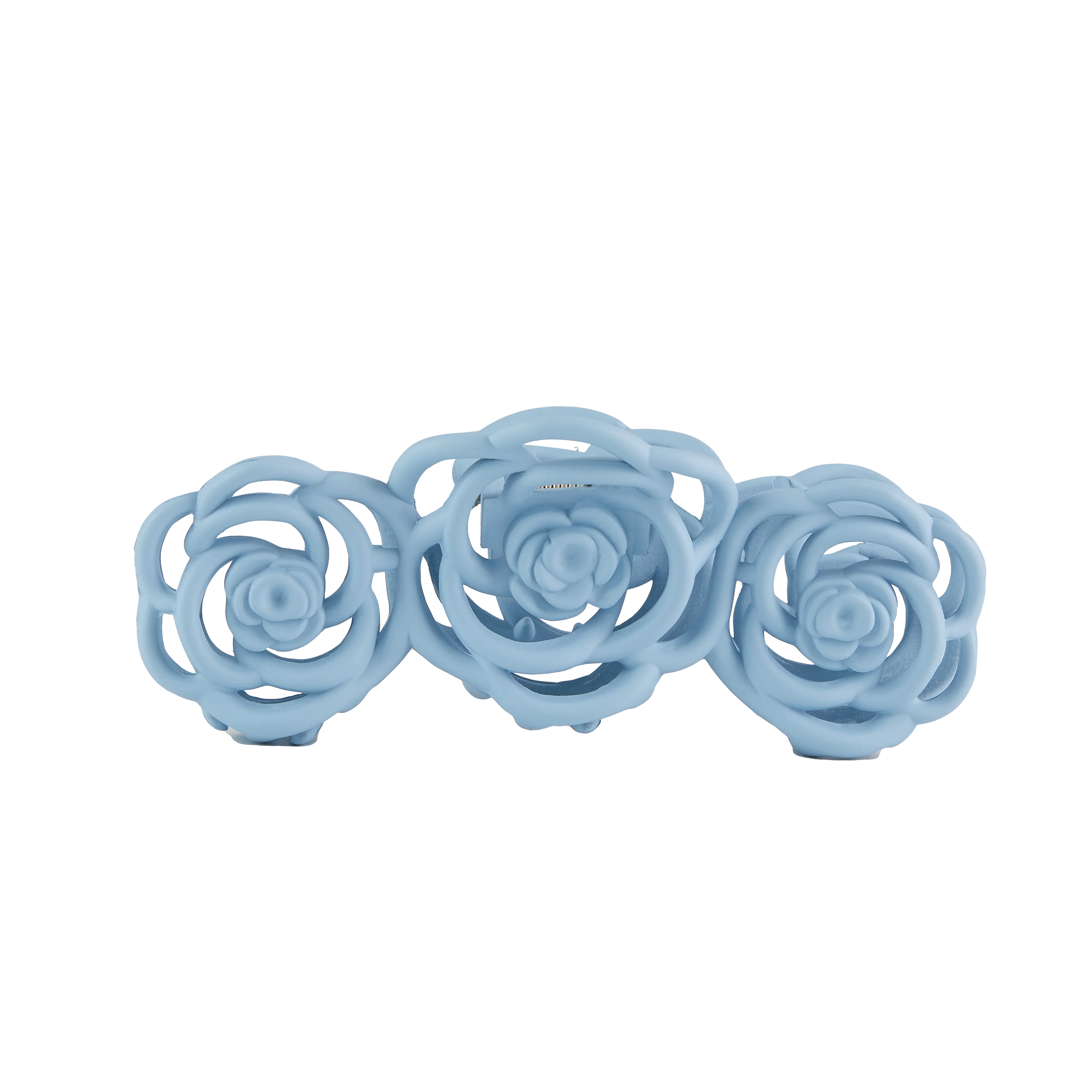 Rose Claw Clip - Light Blue