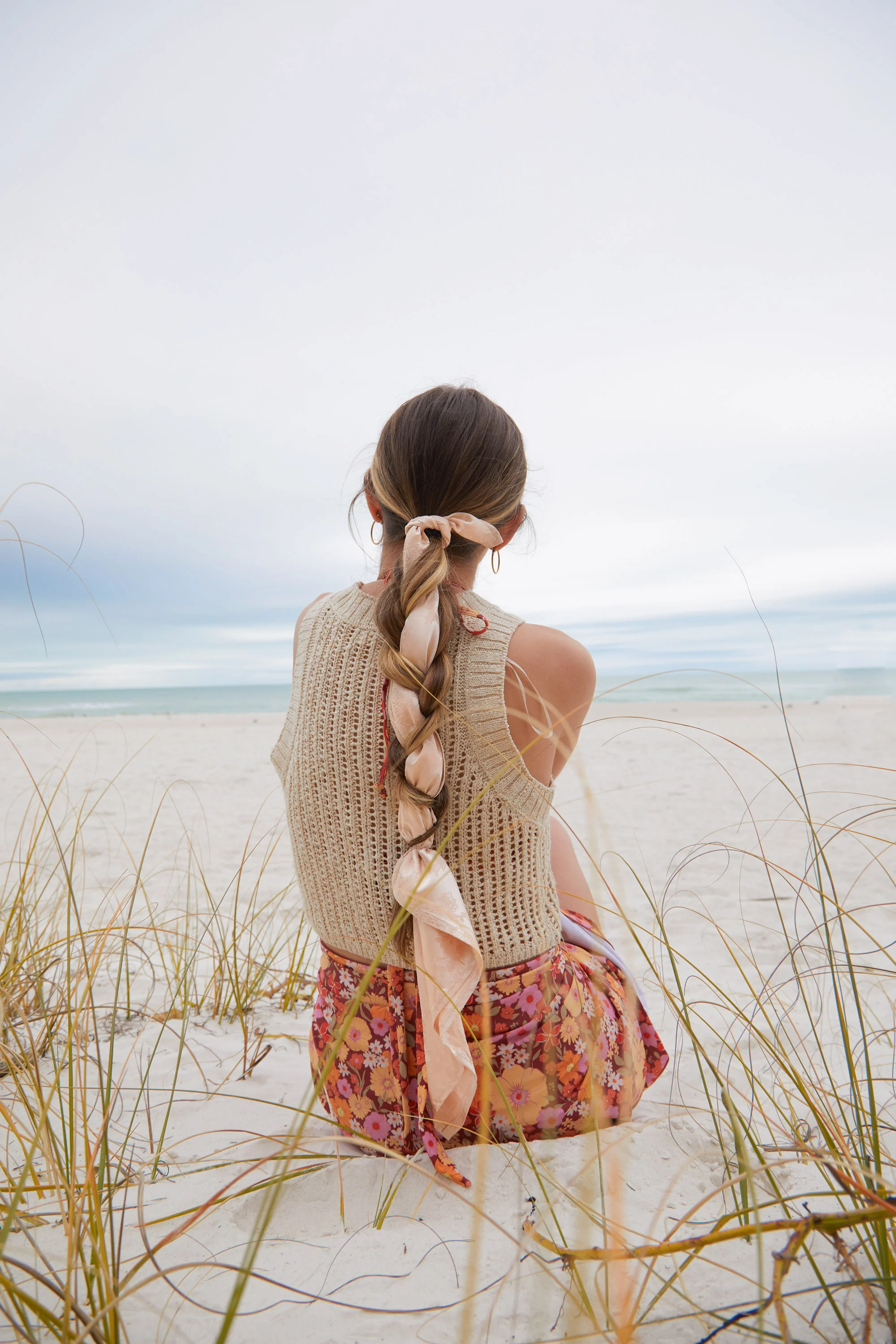 Take Me to the Beach Satin Head Scarf, Pink - Image 4