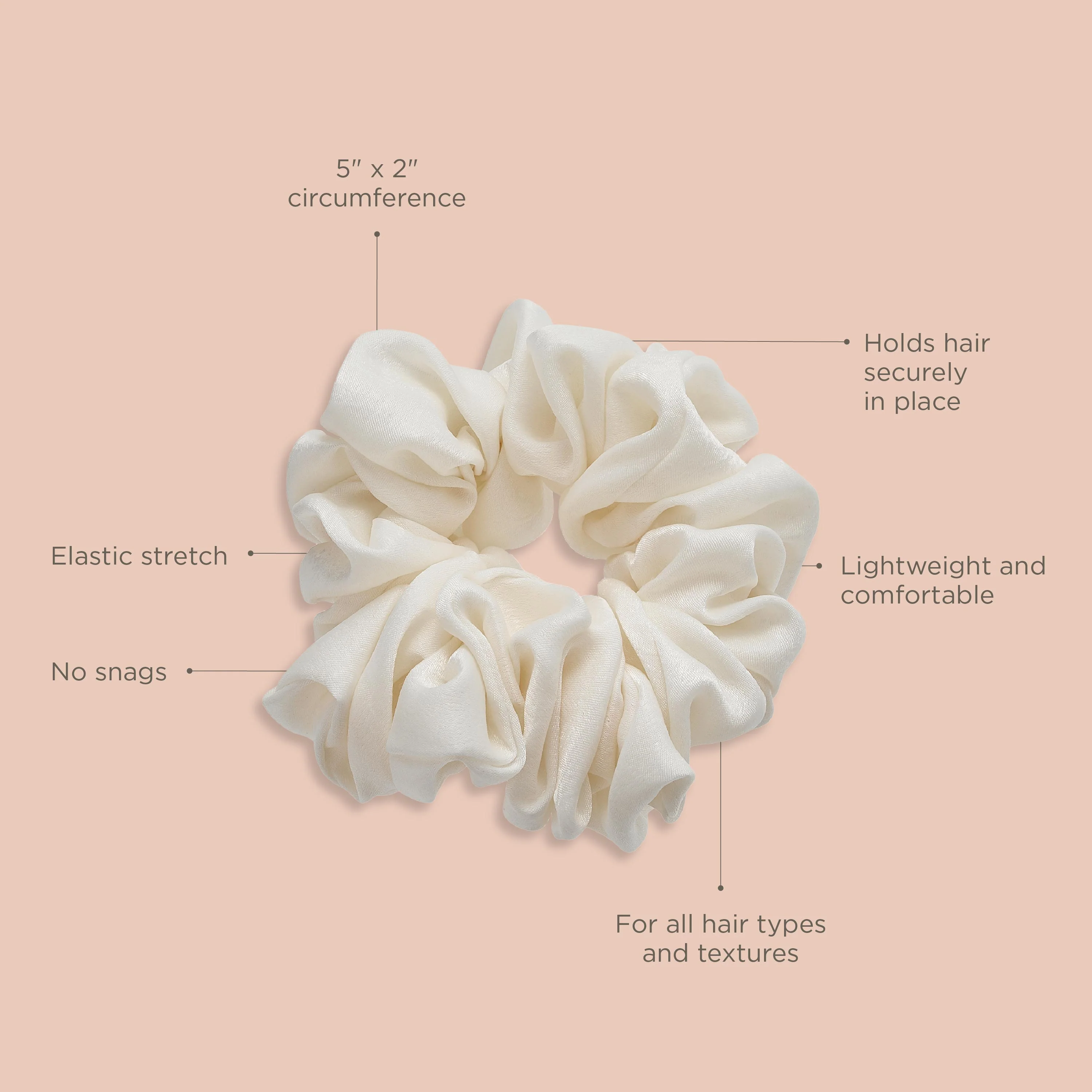 Satin Scrunchie Ivory - Image 5