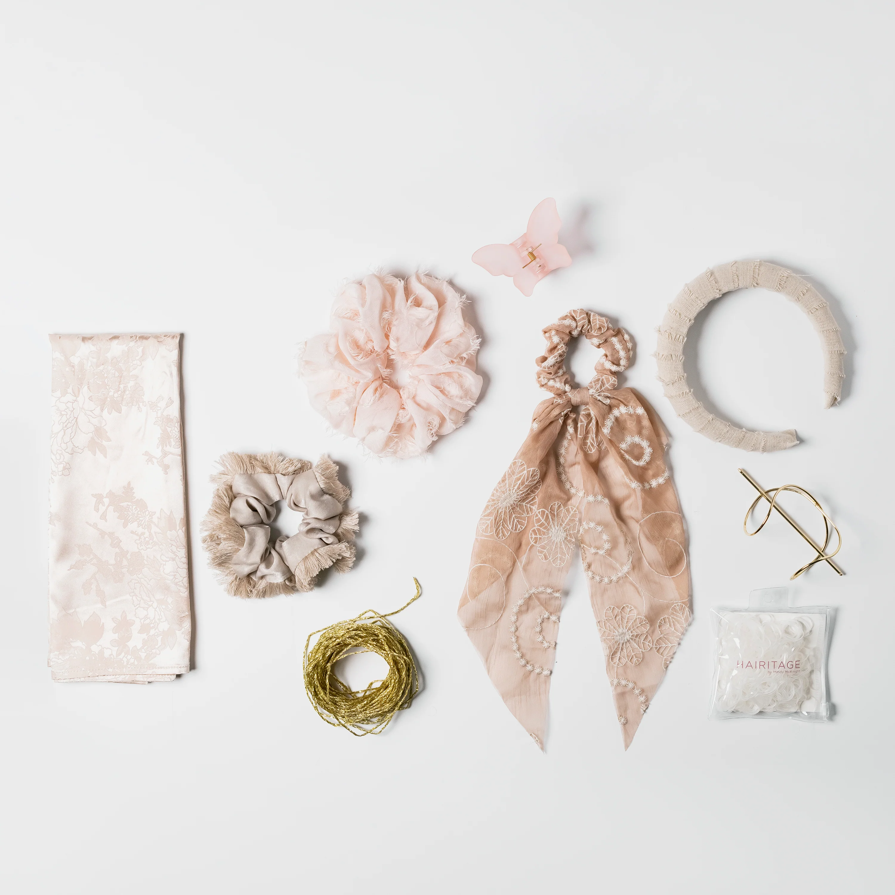 Take Me to the Beach Scarf Scrunchie & Ponytail Holder, Pink - Image 8
